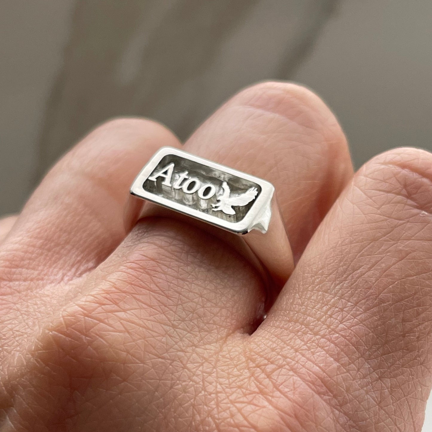 Men's Personalized silver ring - KIA JEWELRY SHOP