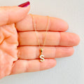 10k gold Initial Charm, Gold letters