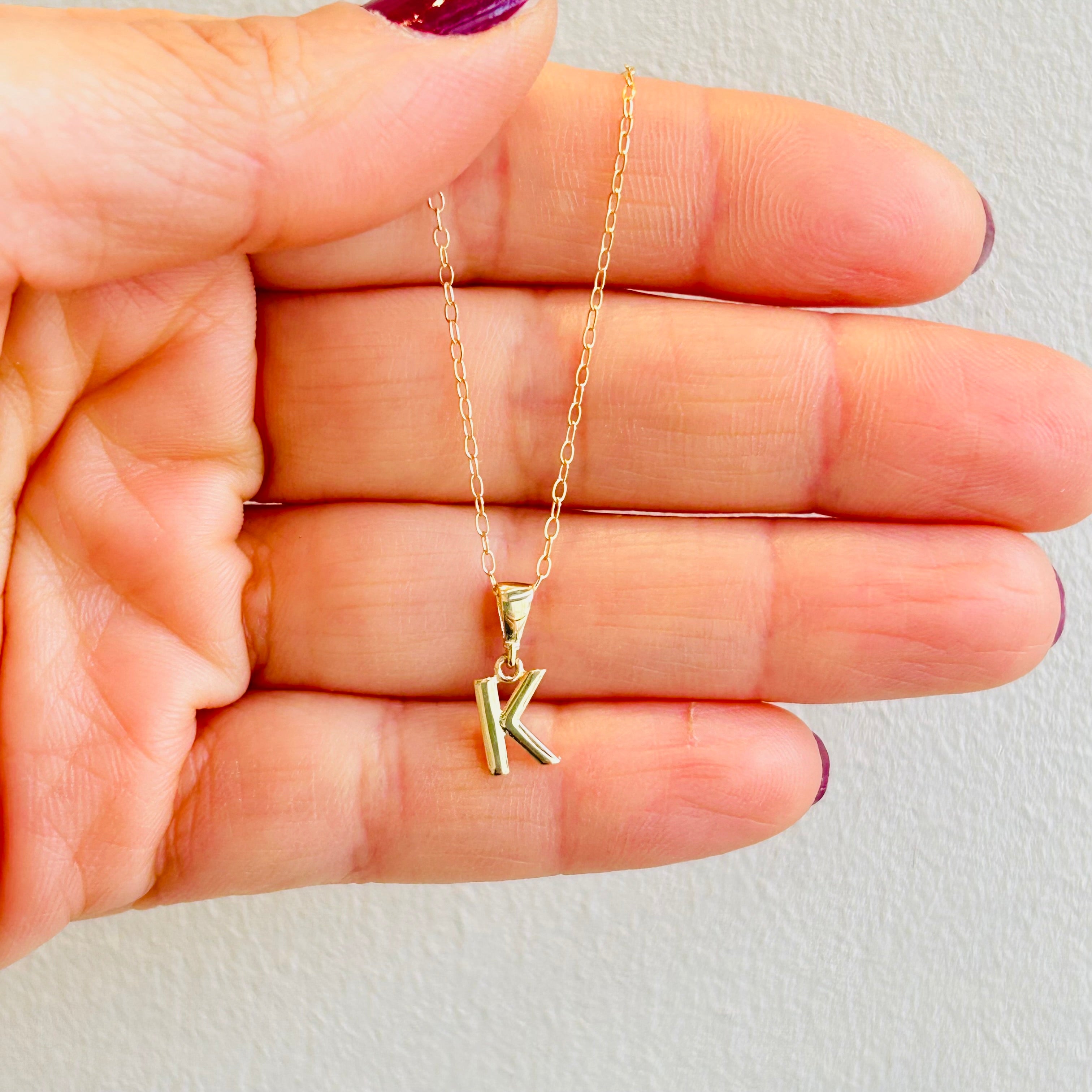 10k gold Initial Charm, Gold letters - KIA Jewelry charm & pendant Toronto