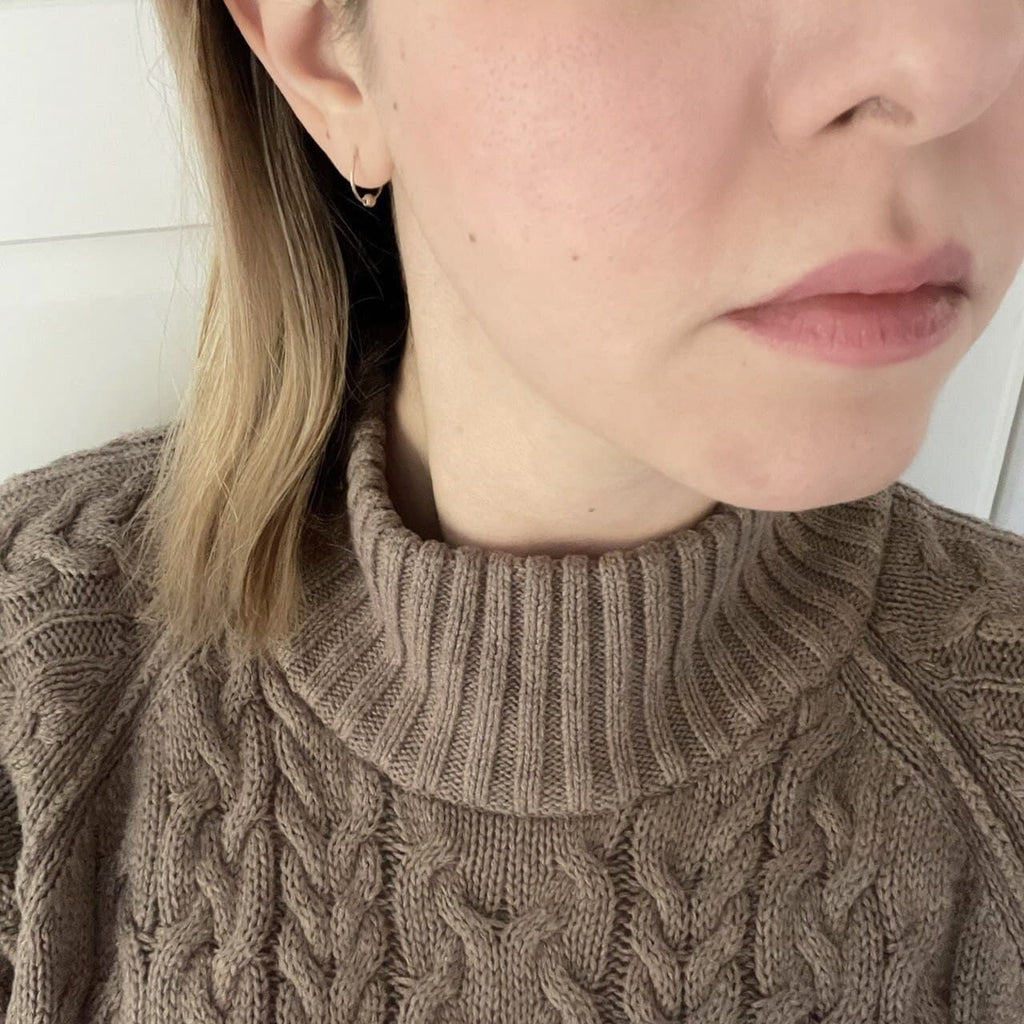 14Gold filled hoops ball earrings