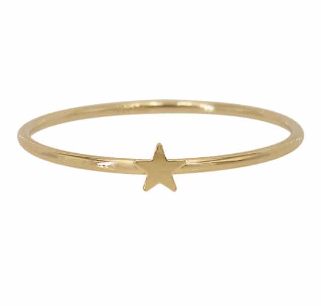 14k Gold Filled Star Ring - Dainty Celestial Stacking Ring - Tarnish Resistant Everyday Jewelry | KIA Jewelry