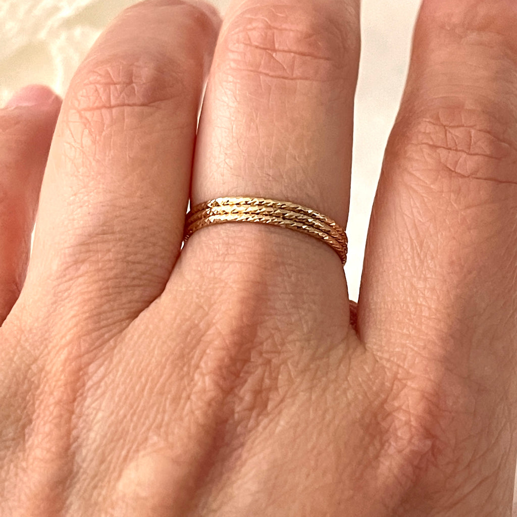 14k Gold filled Sparkle Stacking Ring