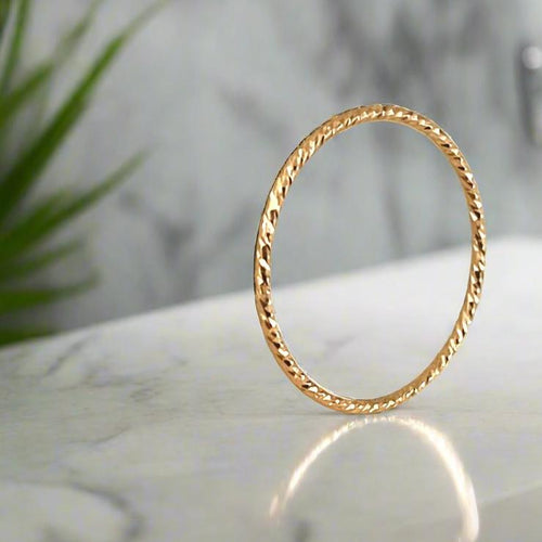 14k Gold filled Sparkle Stacking Ring - KIA Jewelry Rings Toronto
