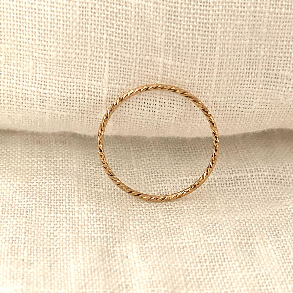 14k Gold filled Sparkle Stacking Ring