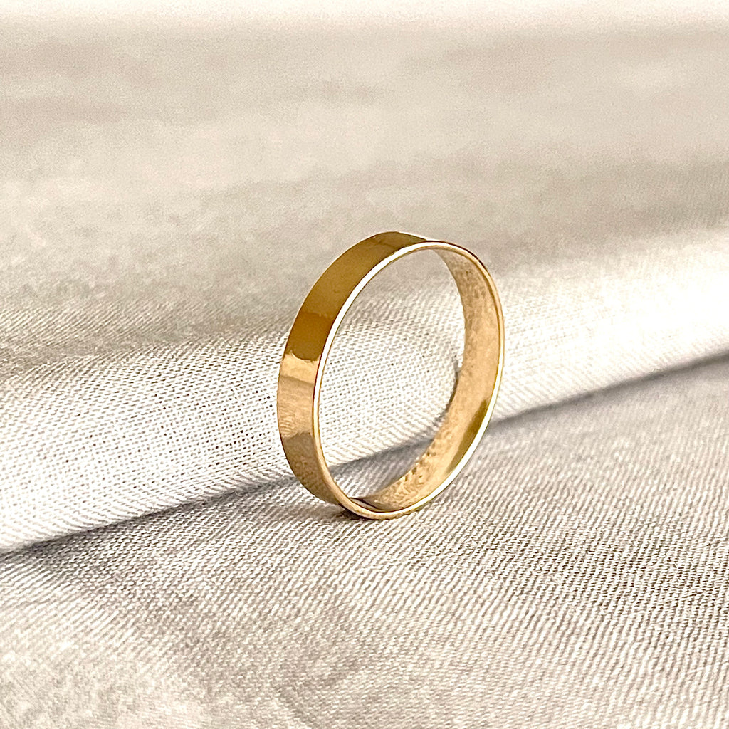 14k gold filled band ring for Women and Men