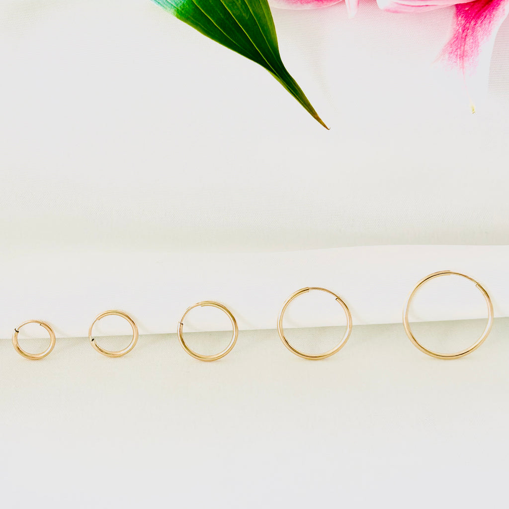 14k gold filled hoop earrings