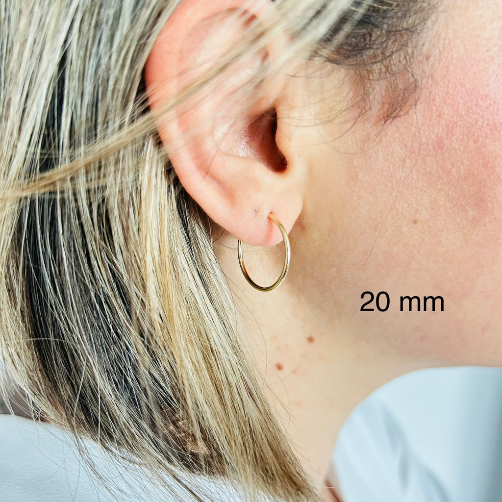 14k gold filled hoop earrings