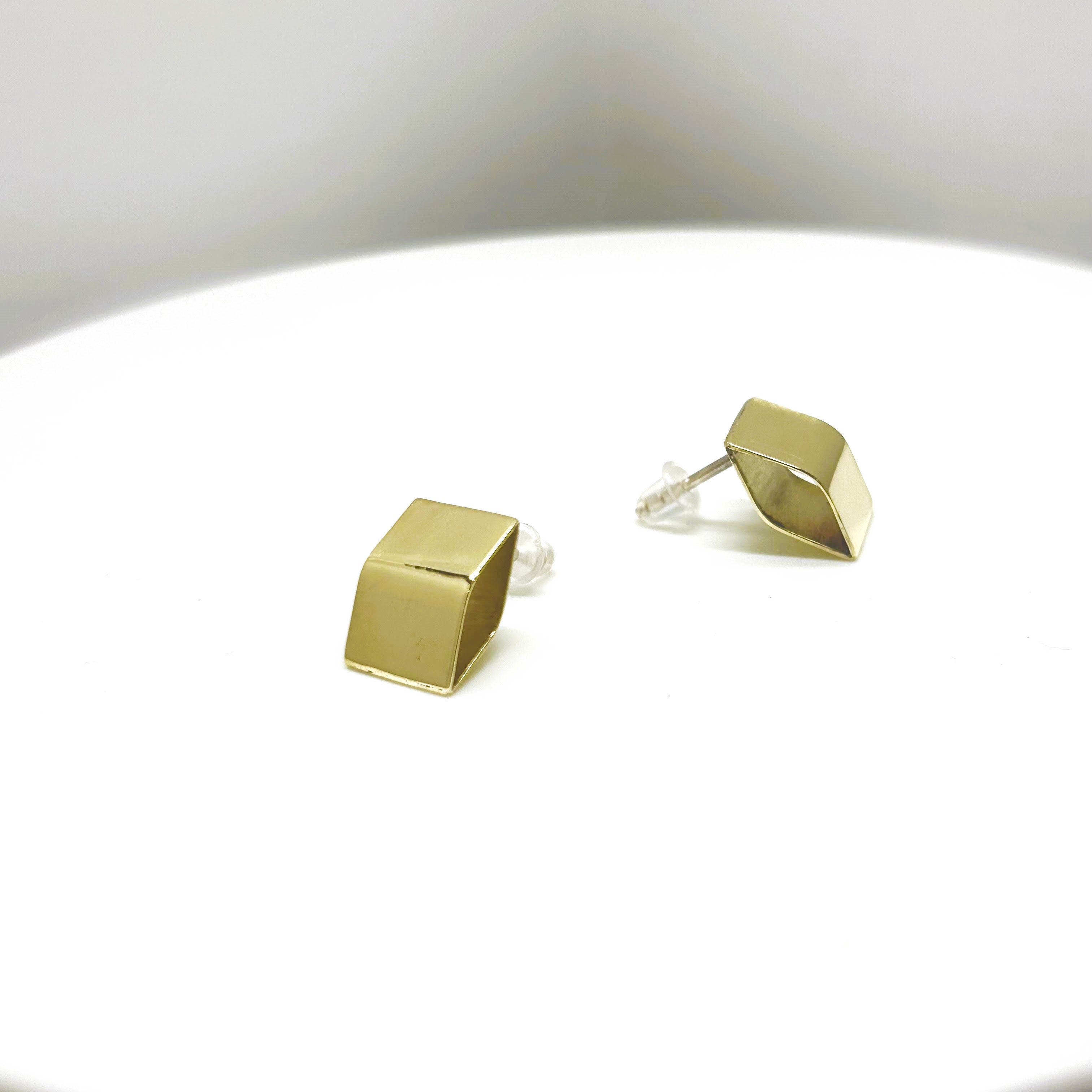 3D Geometric Stud Earrings