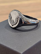 925 Silver Signet Rings For Men, Bird Men's Ring - KIA Jewelry Rings Toronto