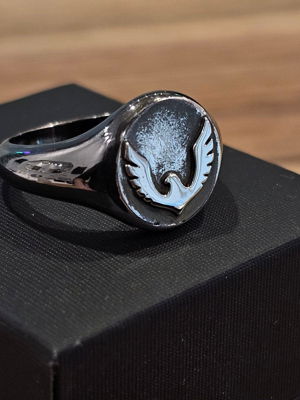 925 Silver Signet Rings For Men, Bird Men's Ring - KIA Jewelry Rings Toronto