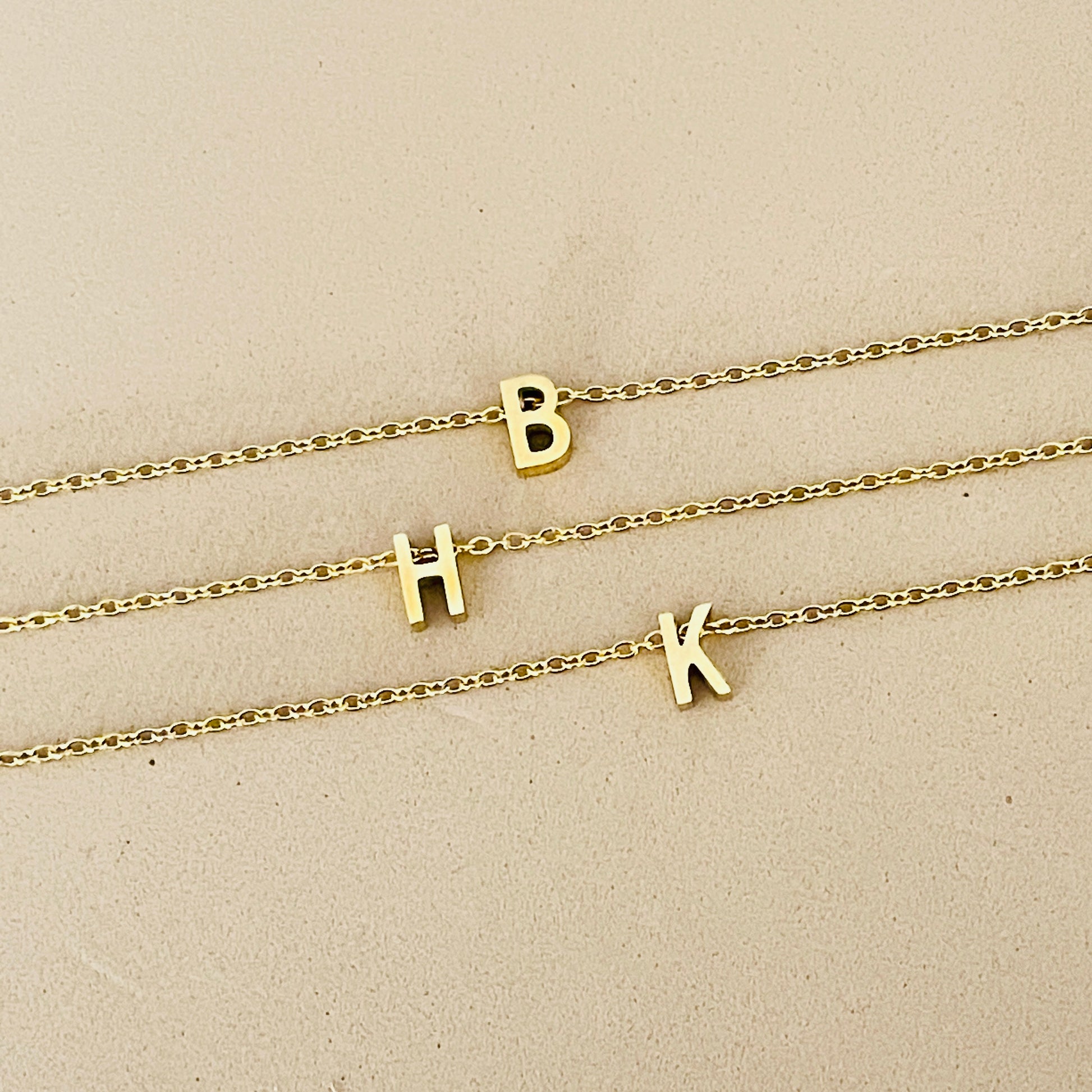 Gold Initial anklets, Personalized anklets Image 2
