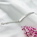 Silver ID bracelet for Men Image 1
