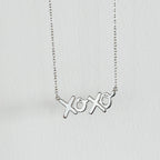 XOXO necklace in silver for women - KIA JEWELRY SHOP