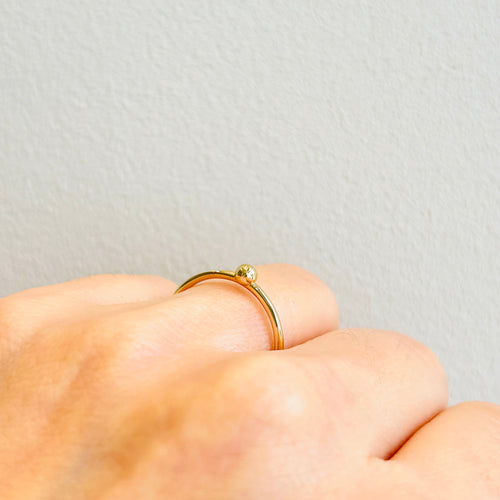 10k gold ball ring Image 2
