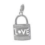 Love Lock Necklace Sterling Silver 925 | Pendant Sterling Silver Love Lock | Padlock necklace silver| Padlock Pendants | Padlock Jewelry image1