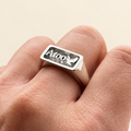Men's Personalized silver ring