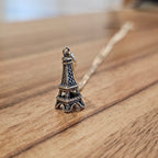 Paris Eiffel Tower Dangle Charm, Eiffel Tower Jewelry 925 Sterling Silver Personalized Monogrammed