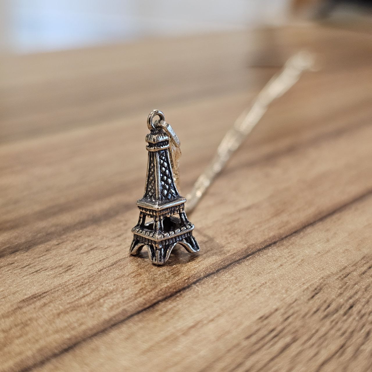 Paris Eiffel Tower Dangle Charm, Eiffel Tower Jewelry 925 Sterling Silver Personalized Monogrammed