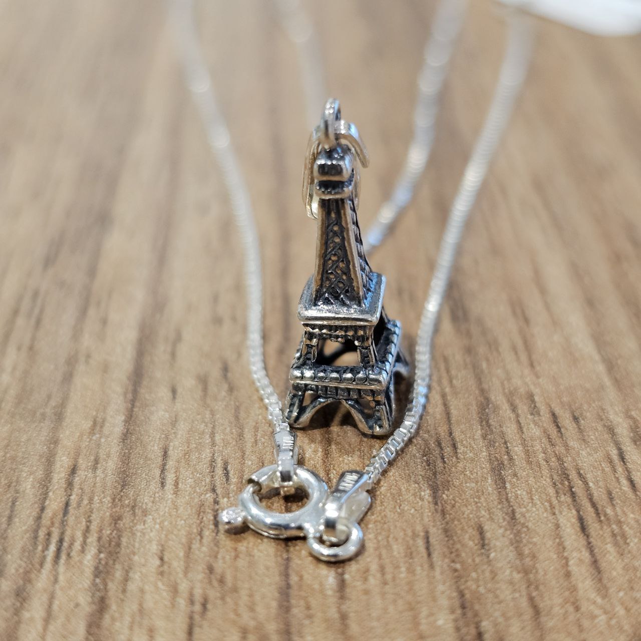 Paris Eiffel Tower Dangle Charm, Eiffel Tower Jewelry 925 Sterling Silver Personalized Monogrammed