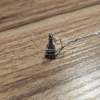 Paris Eiffel Tower Dangle Charm, Eiffel Tower Jewelry 925 Sterling Silver Personalized Monogrammed