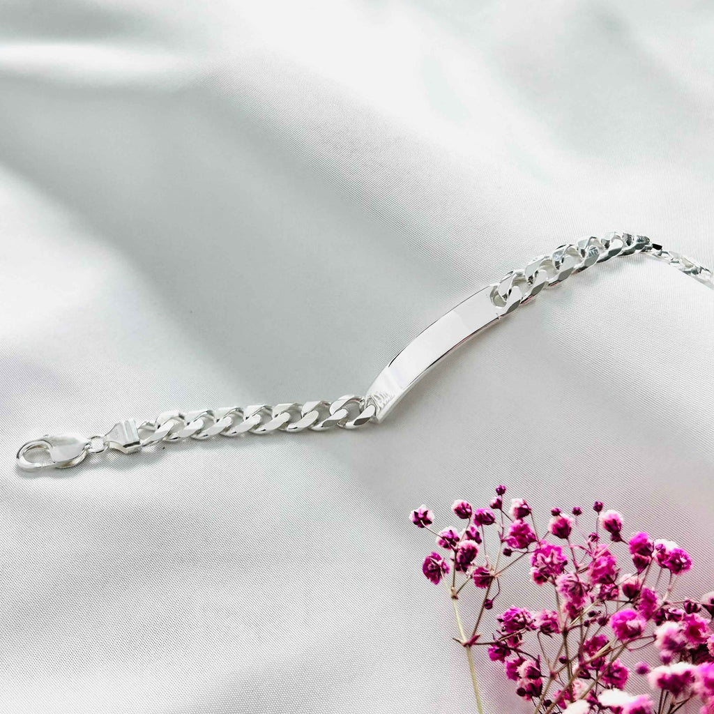 Silver ID bracelet for Men Bracelets