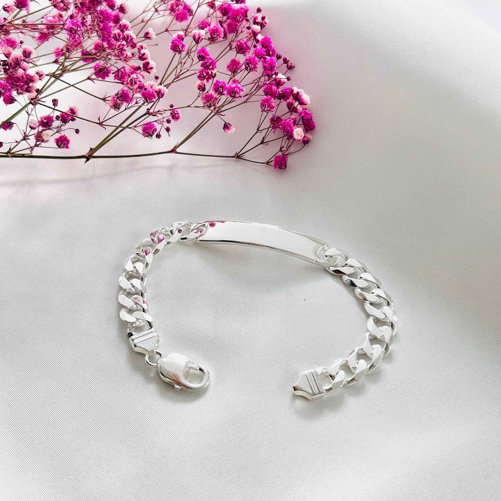 Silver ID bracelet for Men Bracelets