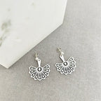 Silver drop fan earrings for women - KIA Jewelry Earrings Toronto