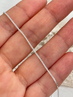 925 Sterling Silver Box Chain Necklace Made in Italy, Silver Chain, Real Silver Chain image5