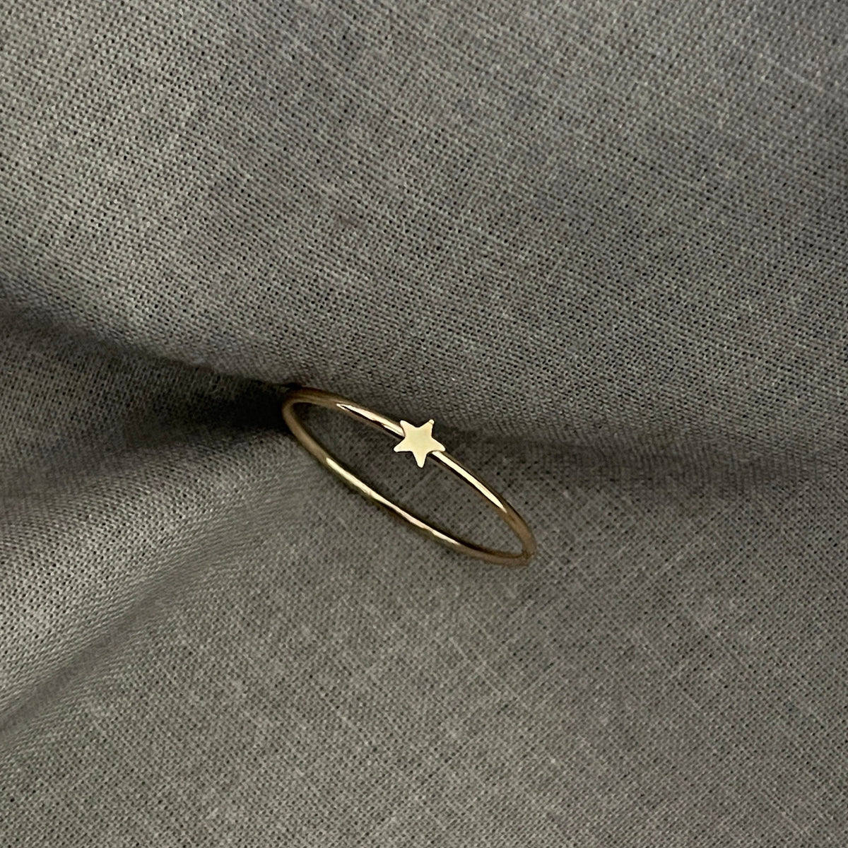 14k Gold Filled Star Ring - Dainty Celestial Stacking Ring - Tarnish Resistant Everyday Jewelry | KIA Jewelry