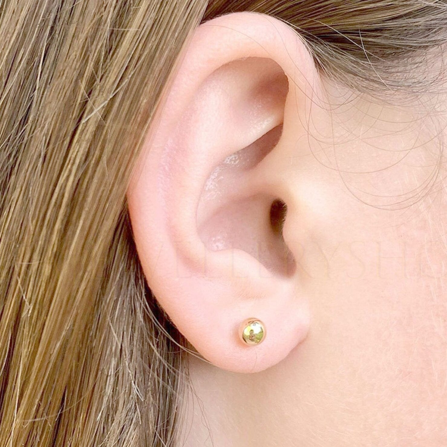 10K Gold Ball Studs - KIA Jewelry Stud Earrings Toronto