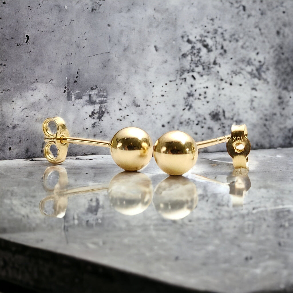 10K Gold Ball Studs