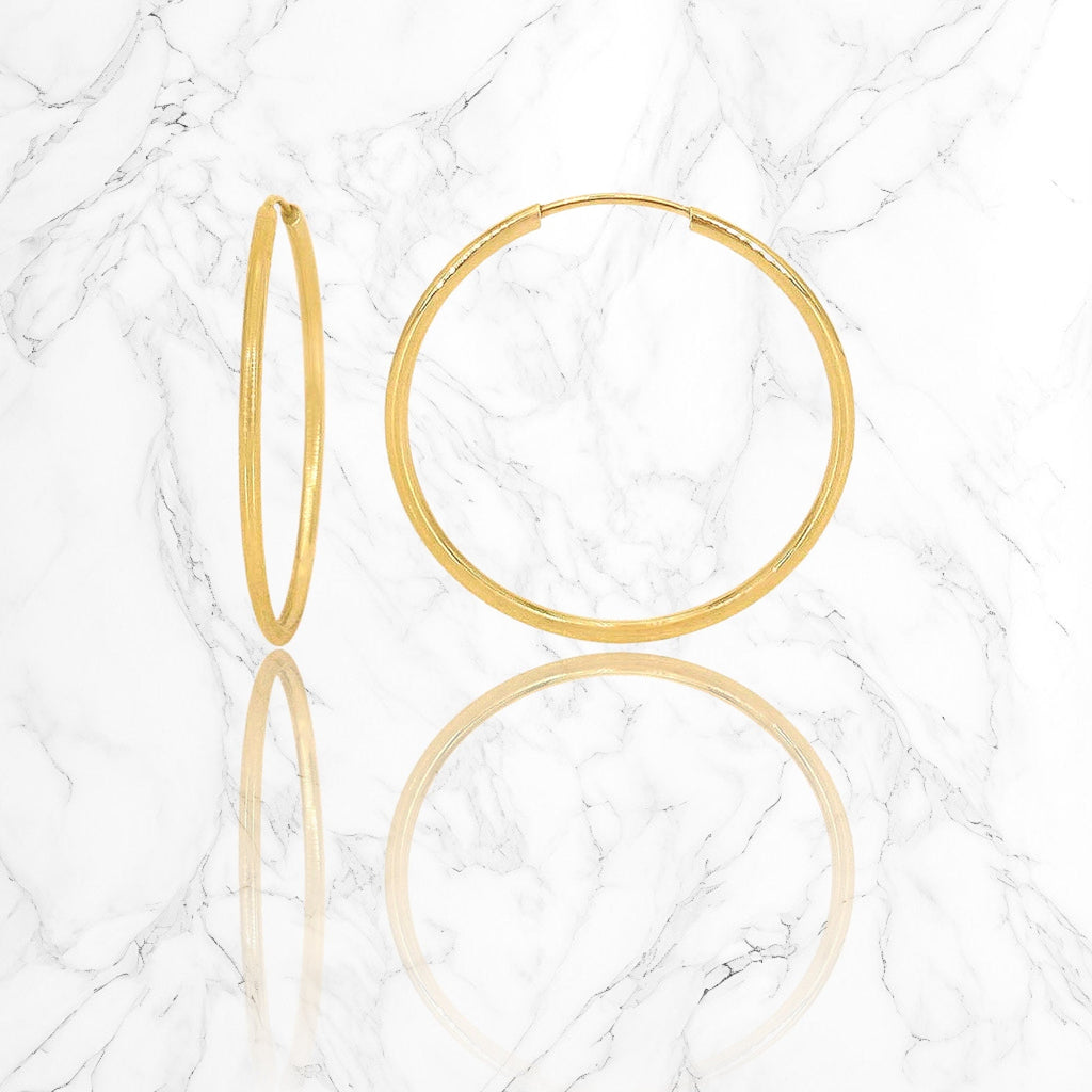Real 10k Gold Hoop Earrings - Endless Elegance and Timeless Style