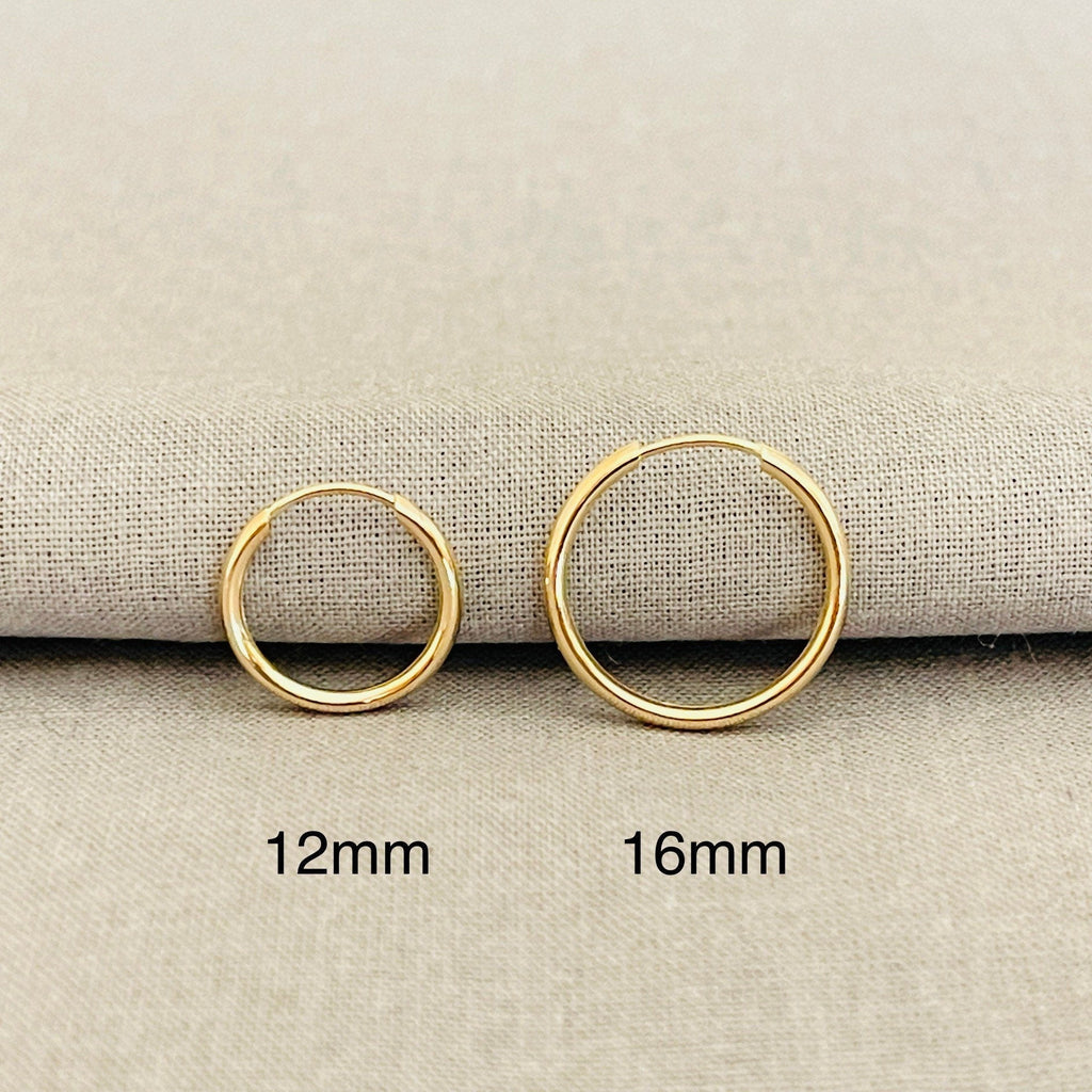 Real 10k Gold Hoop Earrings - Endless Elegance and Timeless Style