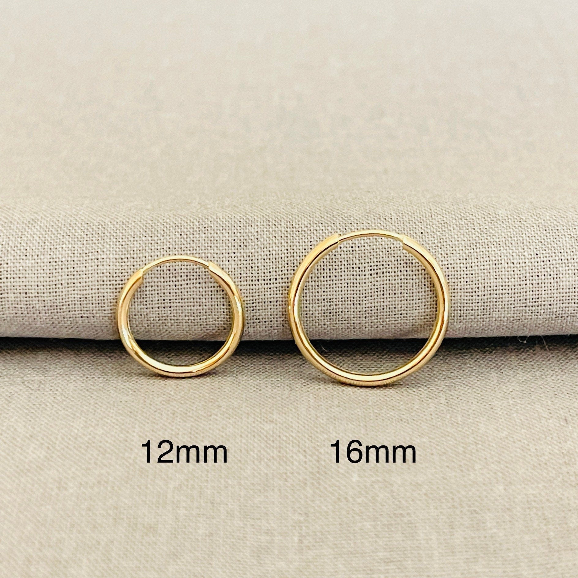 10k Gold Hoop Earrings,10k Solid Real Gold Hypoallergenic - KIA Jewelry Earrings Toronto