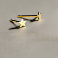 gold star stud earrings
