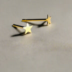 gold star stud earrings