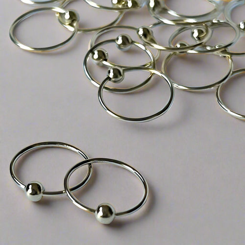 14Gold filled hoops ball earrings