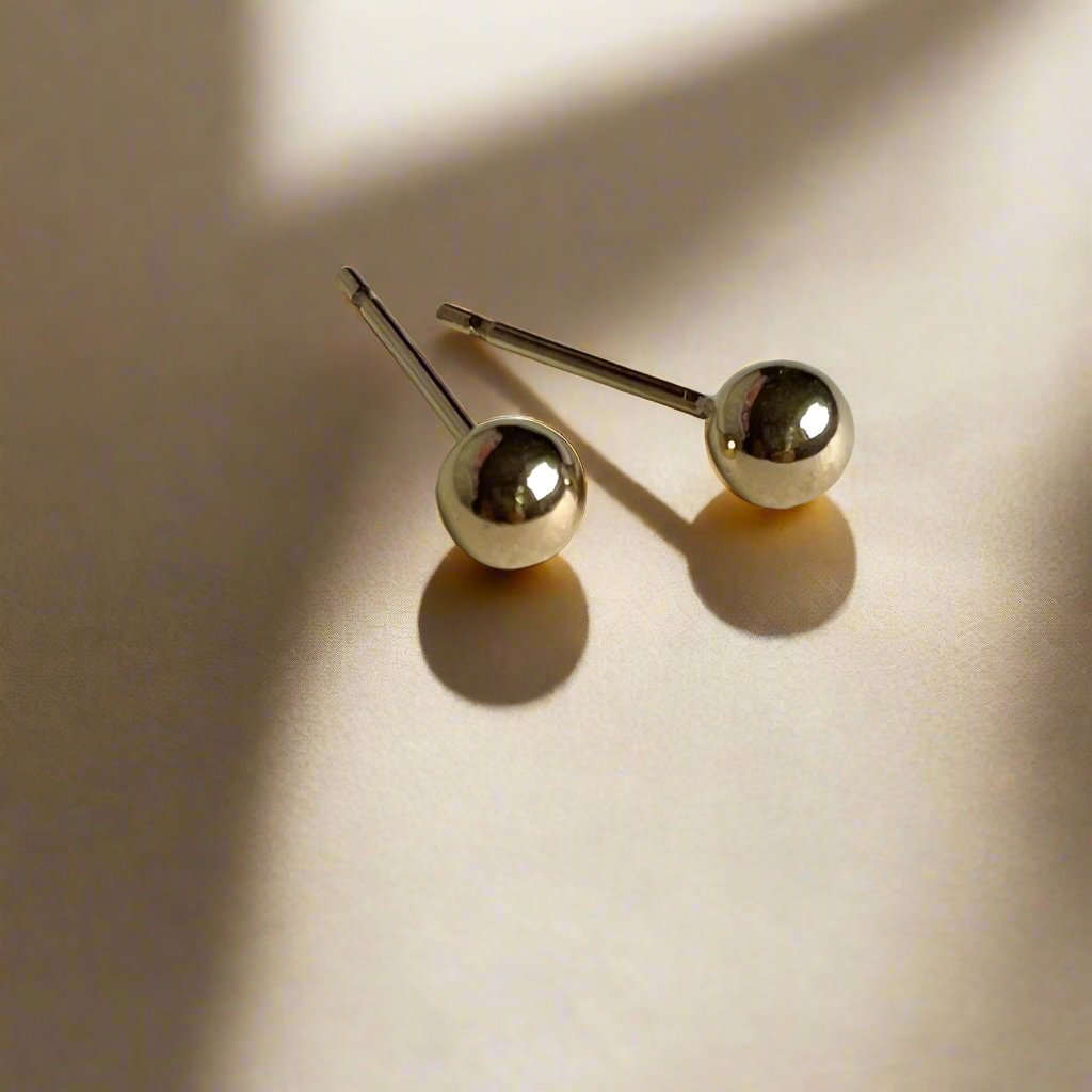 Classic 14K Gold Filled Ball Studs for Men And Women