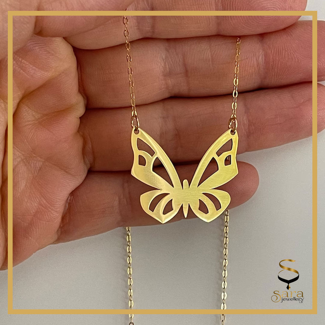 18k Gold Butterfly Necklaces| Sterling Silver Butterfly Necklace| Butterfly Pendant| Handmade Jewelry Gift For Her - sjewellery|sara jewellery shop toronto