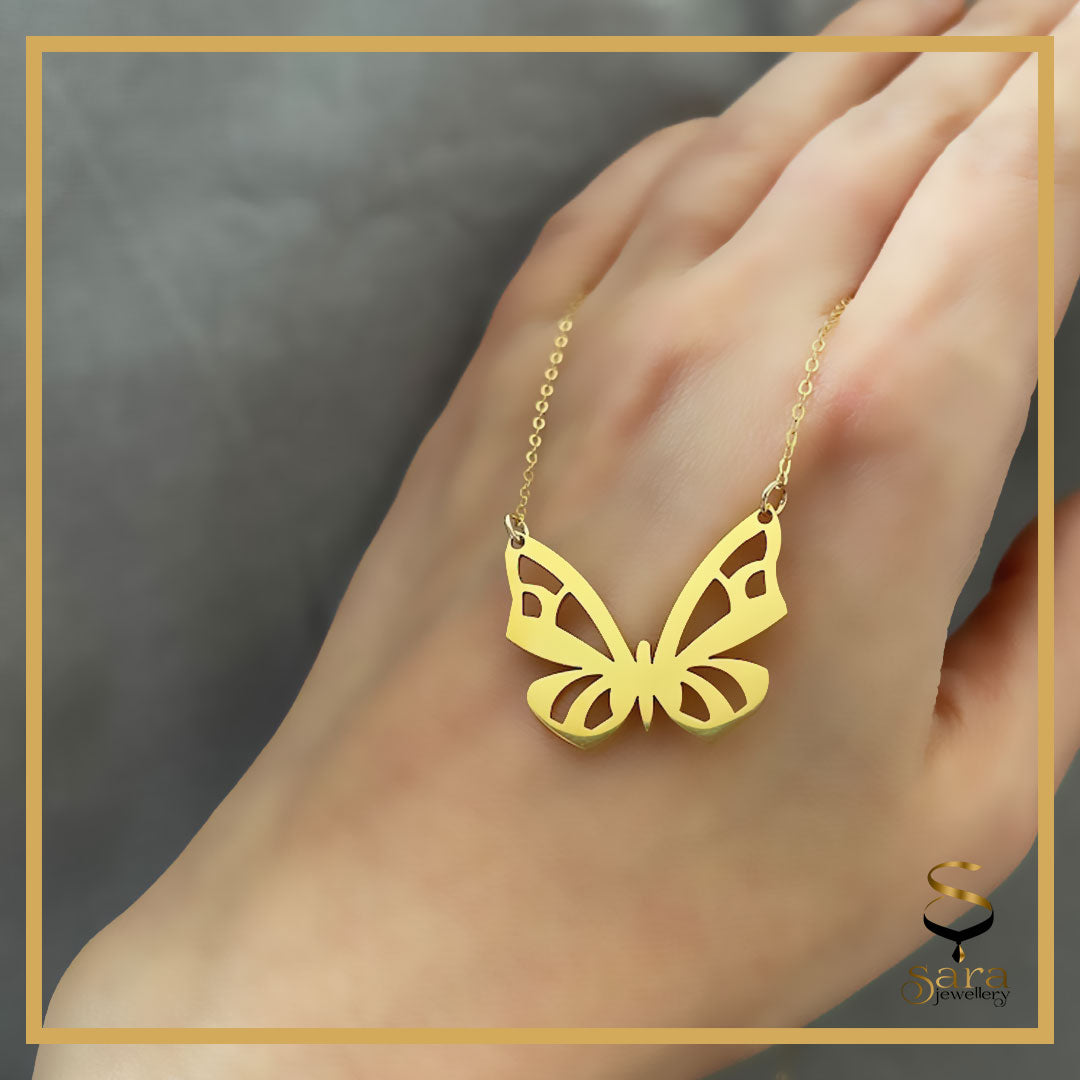 18k Gold Butterfly Necklaces| Sterling Silver Butterfly Necklace| Butterfly Pendant| Handmade Jewelry Gift For Her - sjewellery|sara jewellery shop toronto
