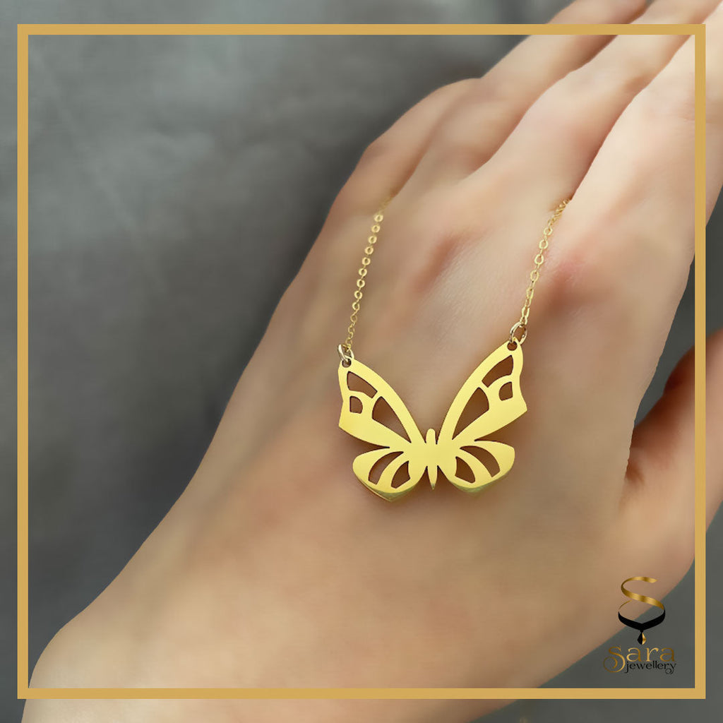 18k Gold Butterfly Necklaces| Sterling Silver Butterfly Necklace