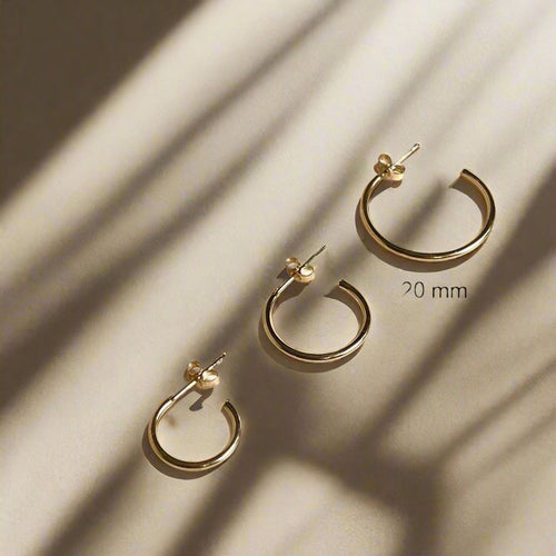 3/4 Hoop studs earrings in 14 k gold-filled - KIA Jewelry Earrings Toronto