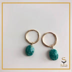 Golden Earrings green jade, Jade Earrings, Jade Drop Earrings