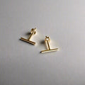 Minimal 14k Gold Filled Bar Stud Earring