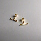 Minimal 14k Gold Filled Bar Stud Earring
