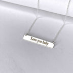 Personalized bar necklace, sterling silver necklace, sterling silver bar necklace, engraved necklace sjewellery|sara jewellery shop toronto