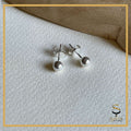 Simple ball stud earrings| Sterling 925 Silver Stud Earrings| Minimalist silver stud post earrings.