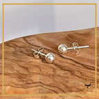 Simple ball stud earrings| Sterling 925 Silver Stud Earrings| Minimalist silver stud post earrings.
