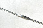 Sterling silver Id bracelet for women and men, Engravable ID bracelet