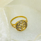 Tree of life ring in gold, 18 k gold plated ring, Tree of life ring for women and men, Engraved Ring sjewellery|sara jewellery shop toronto